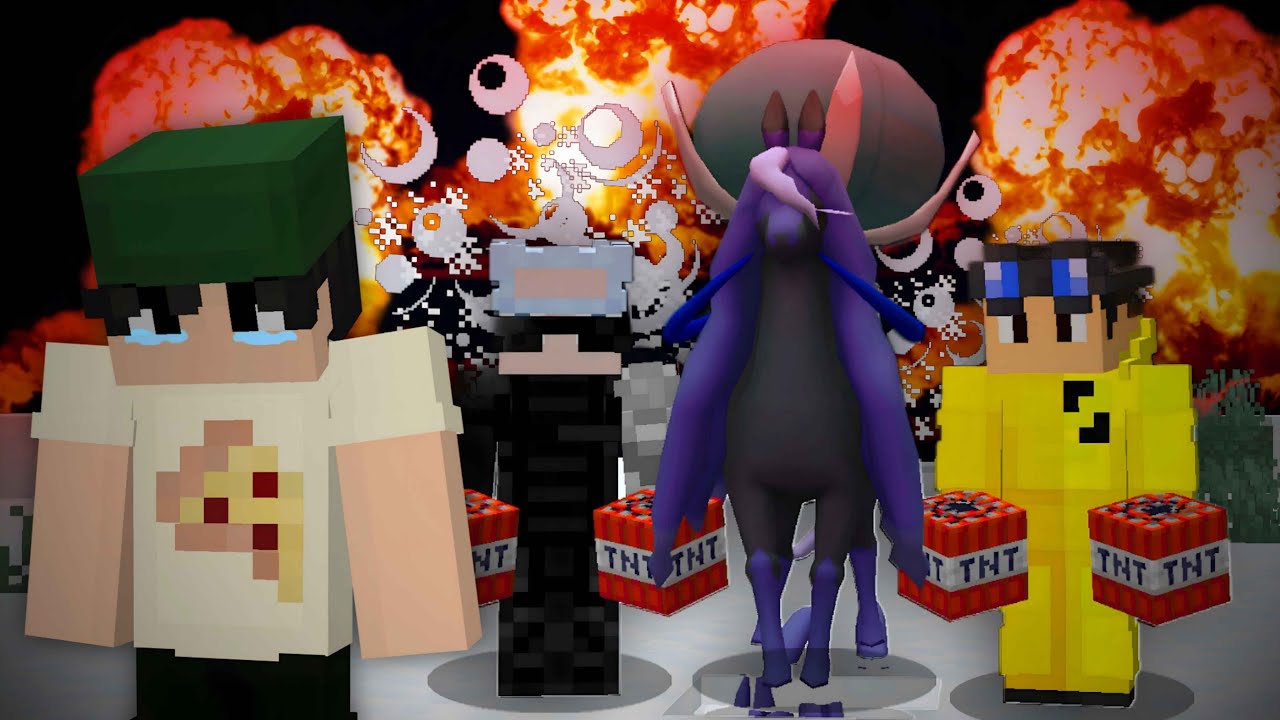 ELES DESTRUIRAM TUDO NO MINECRAFT PIXELMON CAOS!!