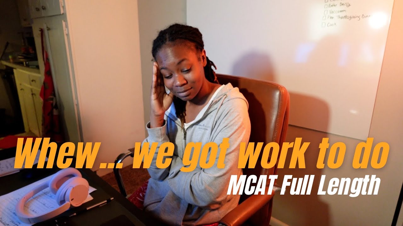 mcat full length #1: study vlog + test day