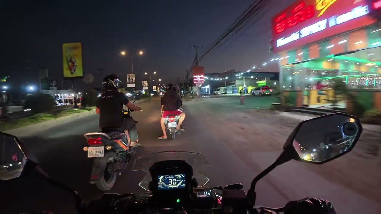 Phnom Penh Ride ASMR | Ep 007 | Night (Dark) (4K)
