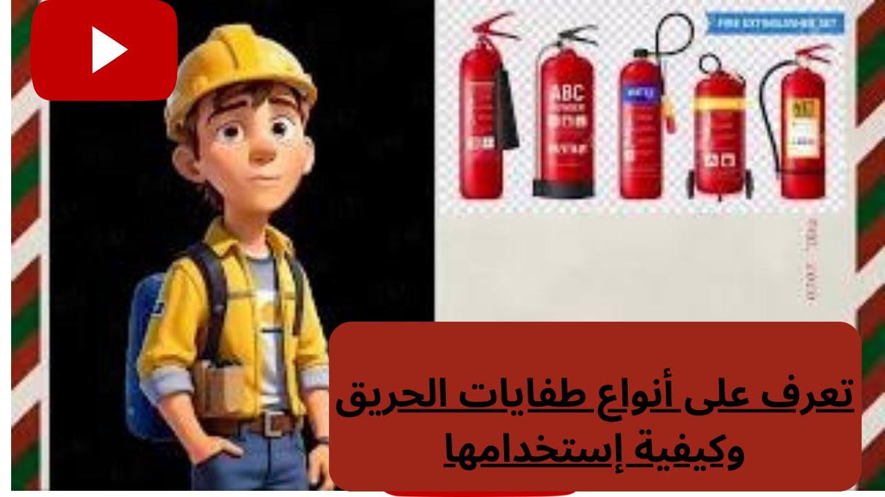 تعرف على أنواع طفايات الحريق وكيفية إستخدامها@ les différentes types des extincteurs