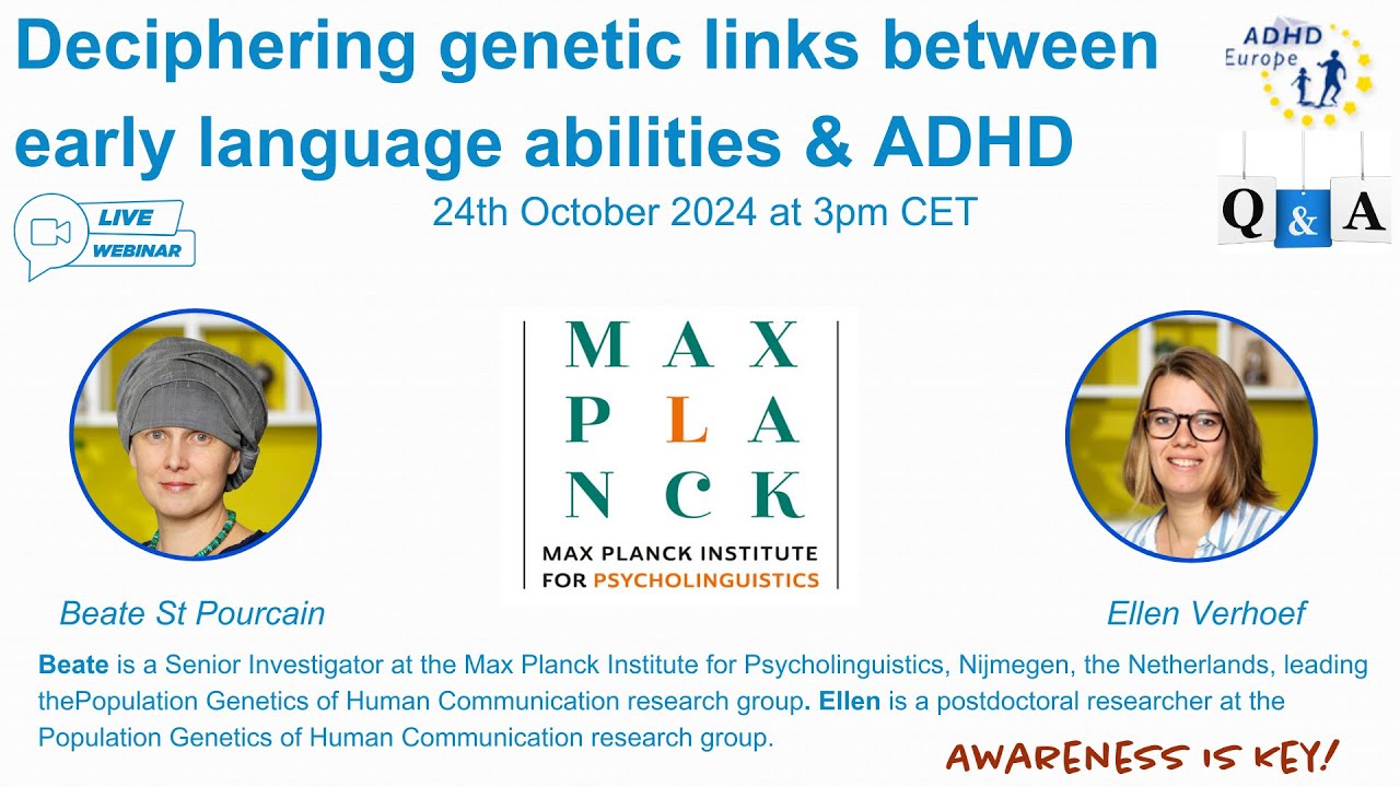 Deciphering genetic links between early language abilities & ADHD