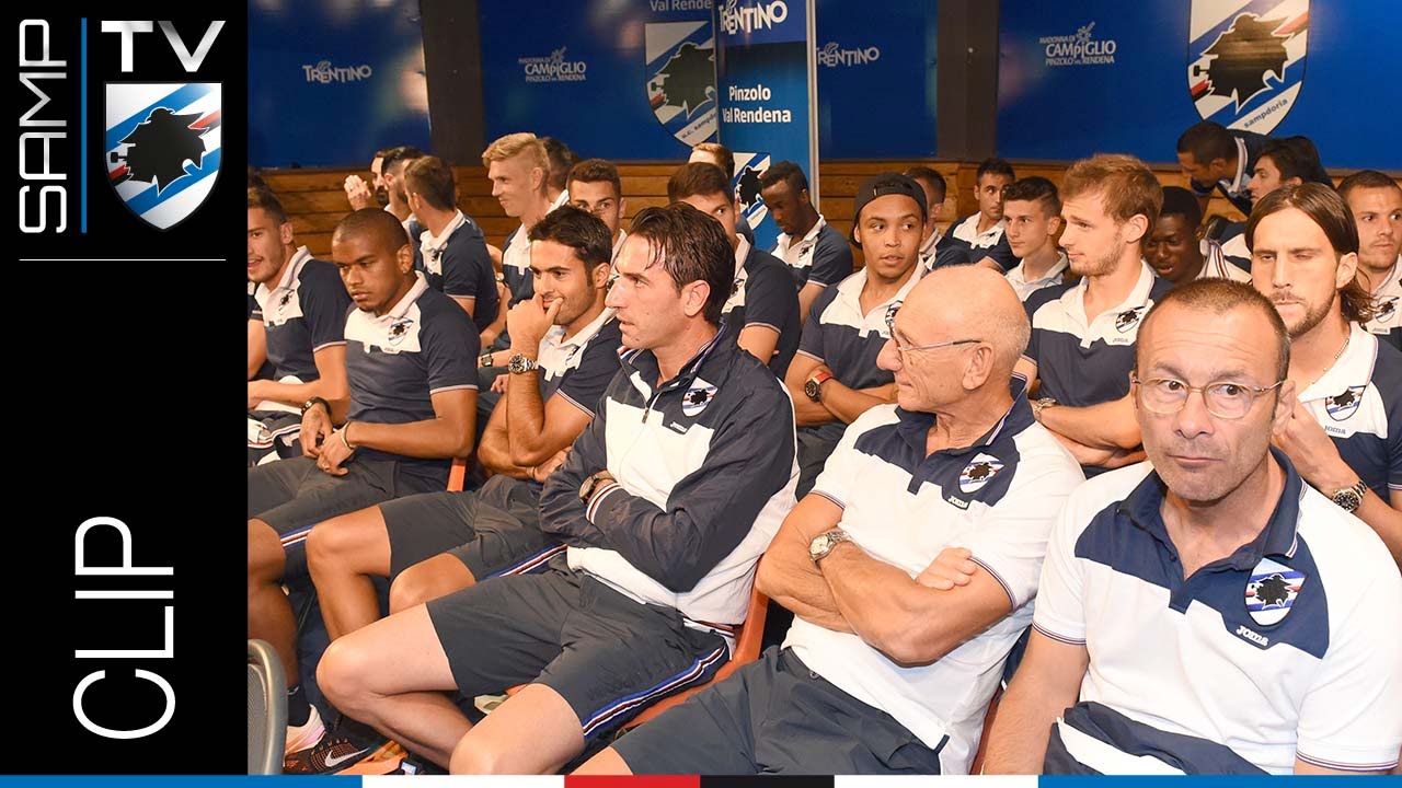 La presentazione dell'U.C. Sampdoria a Pinzolo