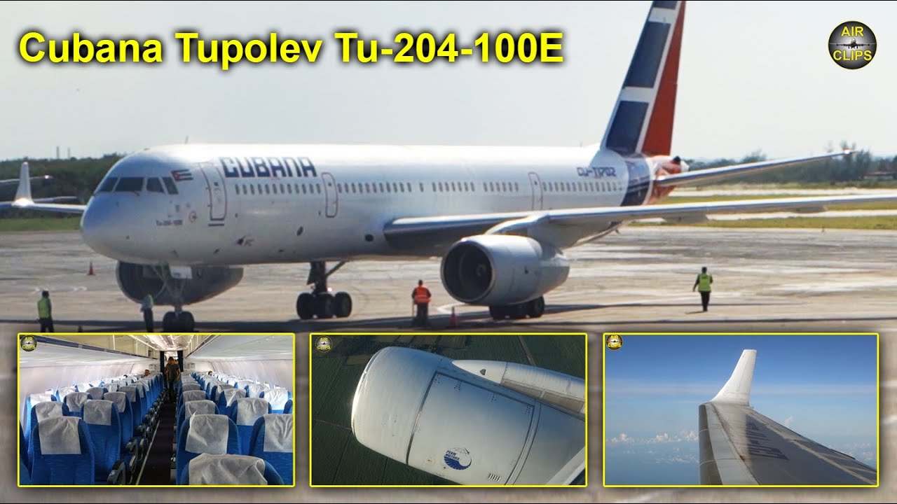 Cubana Tupolev 204-100E Holguin to La Habana MUST SEE!!! [AirClips full flight series]