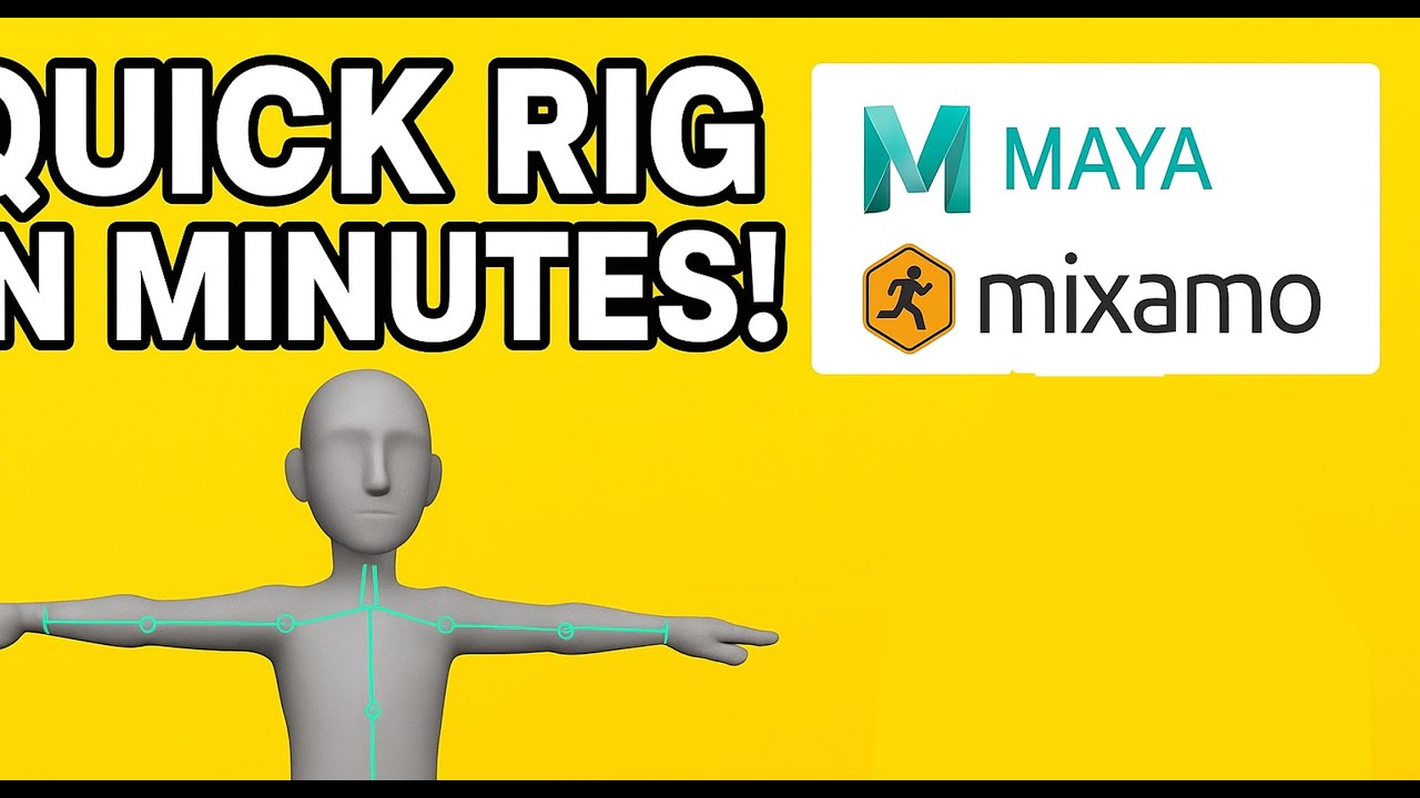 Как быстро настроить риг для 3D-персонажа | Учебное пособие по Maya Quick Rig и Mixamo