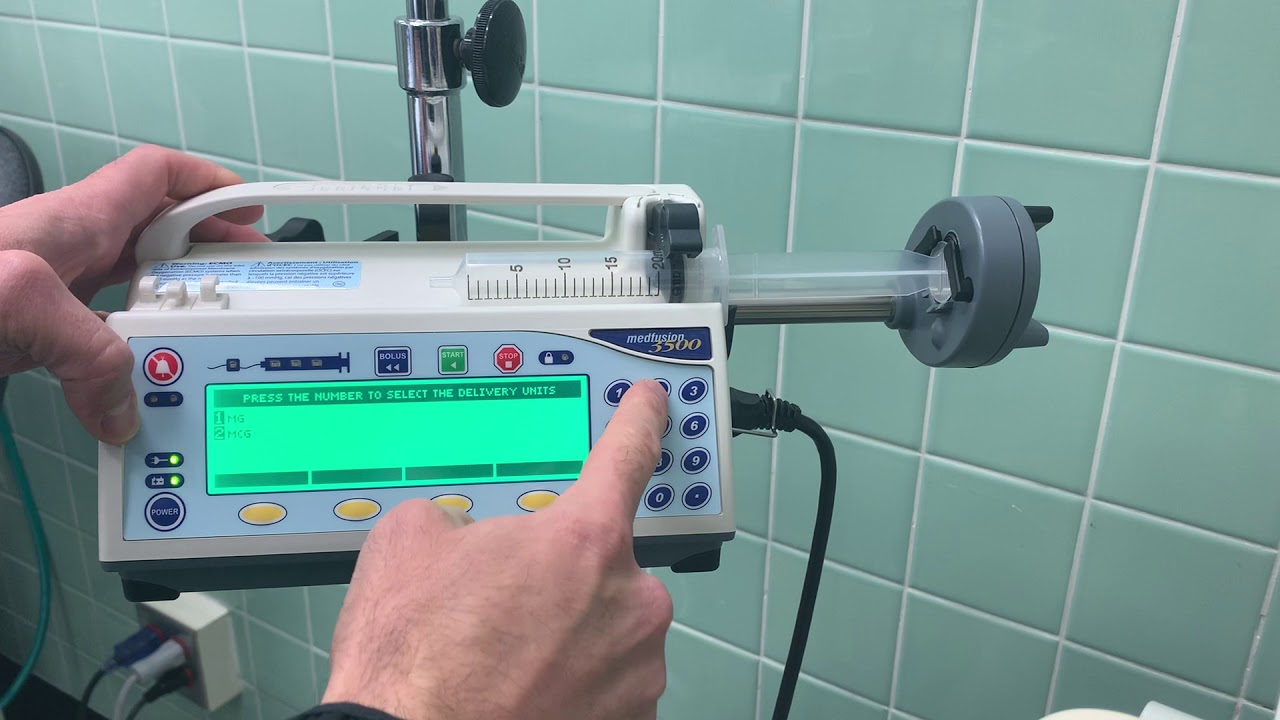 How to setup a Medfusion 3500 syringe pump
