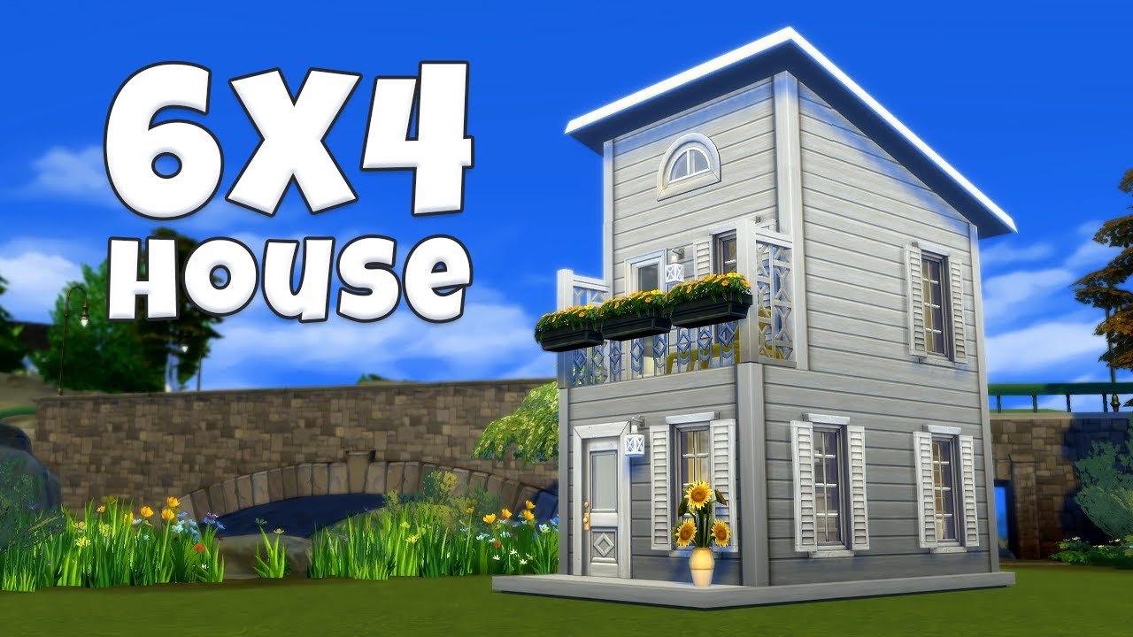 Tiny 6x4 White House 🤍 | The Sims 4 | Speed Build