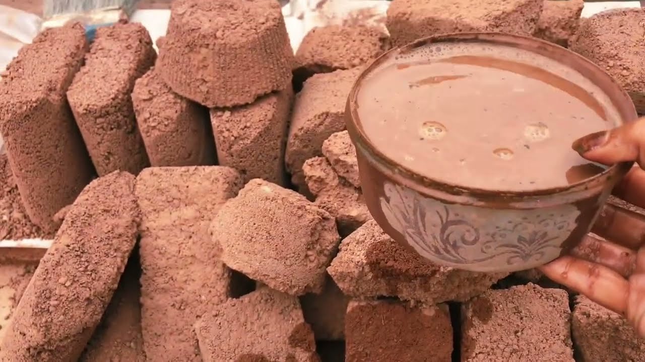 Stony red dirt dirt floor crumbling with paste pouring 🔥lover’s must watch