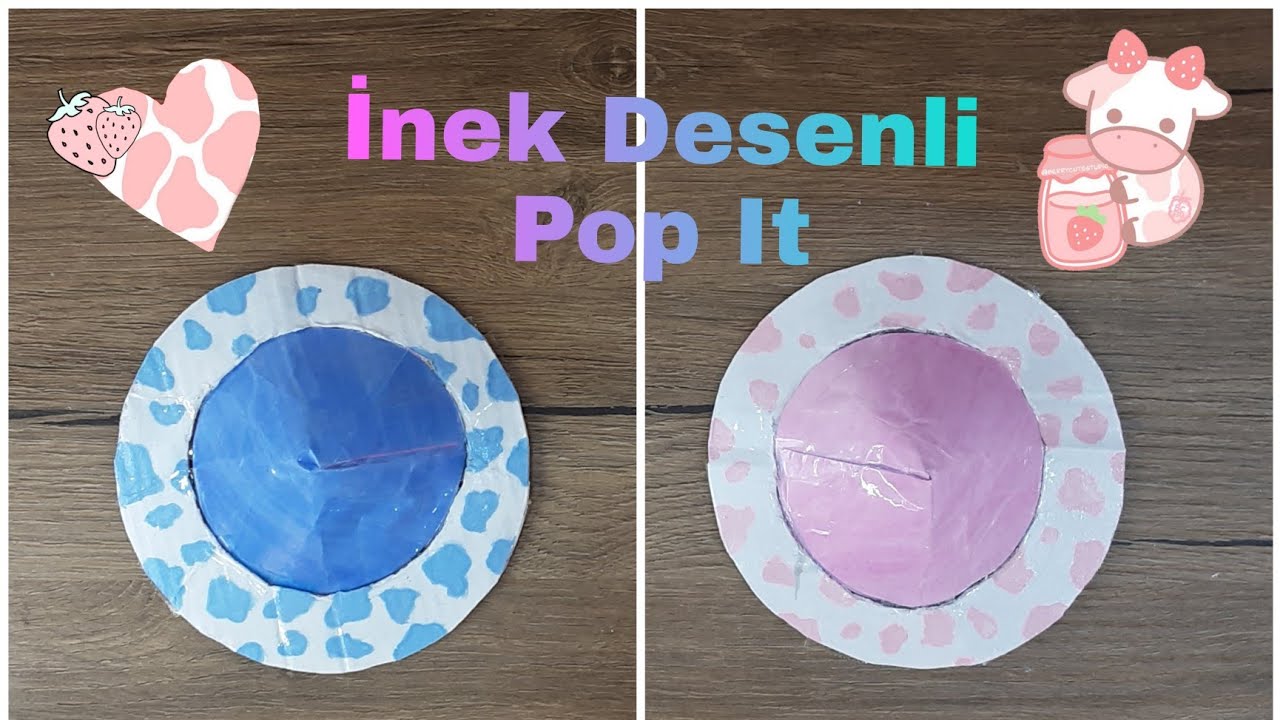 İnek Desenli Dev Pop It Yapımı🐄 [Elif İle Kendin Yap]