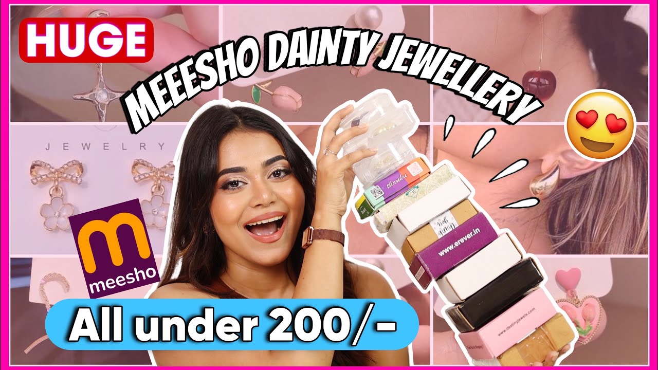 ✨MEESHO Dainty Jewellery ✨ all Under Rs.200/-😍 Korean Style earrings 💜