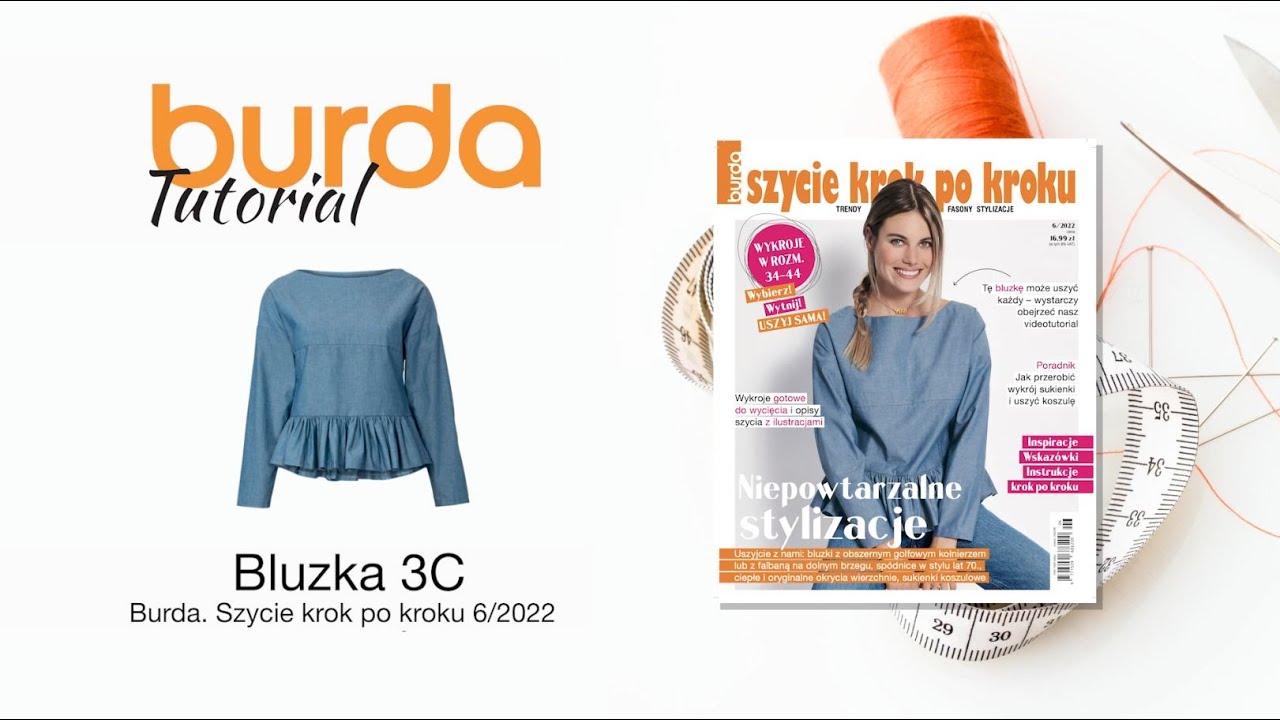 Szycie Krok po kroku,  Bluzka 3C , wydanie 06/22