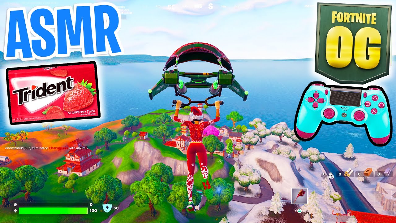 ASMR Gaming 😴 Fortnite OG Adventure! Relaxing Gum Chewing 🎮🎧 Controller Sounds + Whisper💤