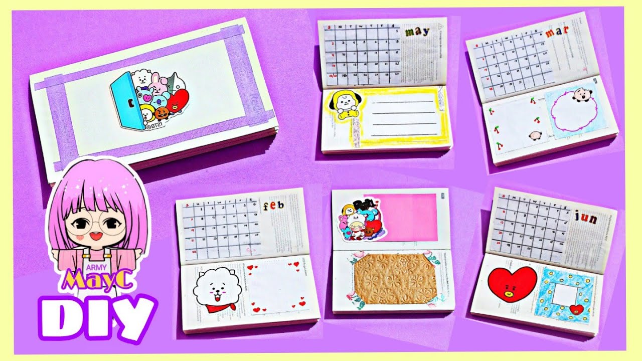 BT21 DIY MINI PLANNER out of Recycled Materials😍// Let's Recycle💪🏻// ARMY MayC// Philippines🇵🇭