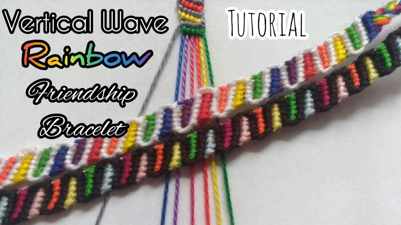 Vertical Wave 🌟 Rainbow 🌟 Friendship Bracelet [Tutorial]