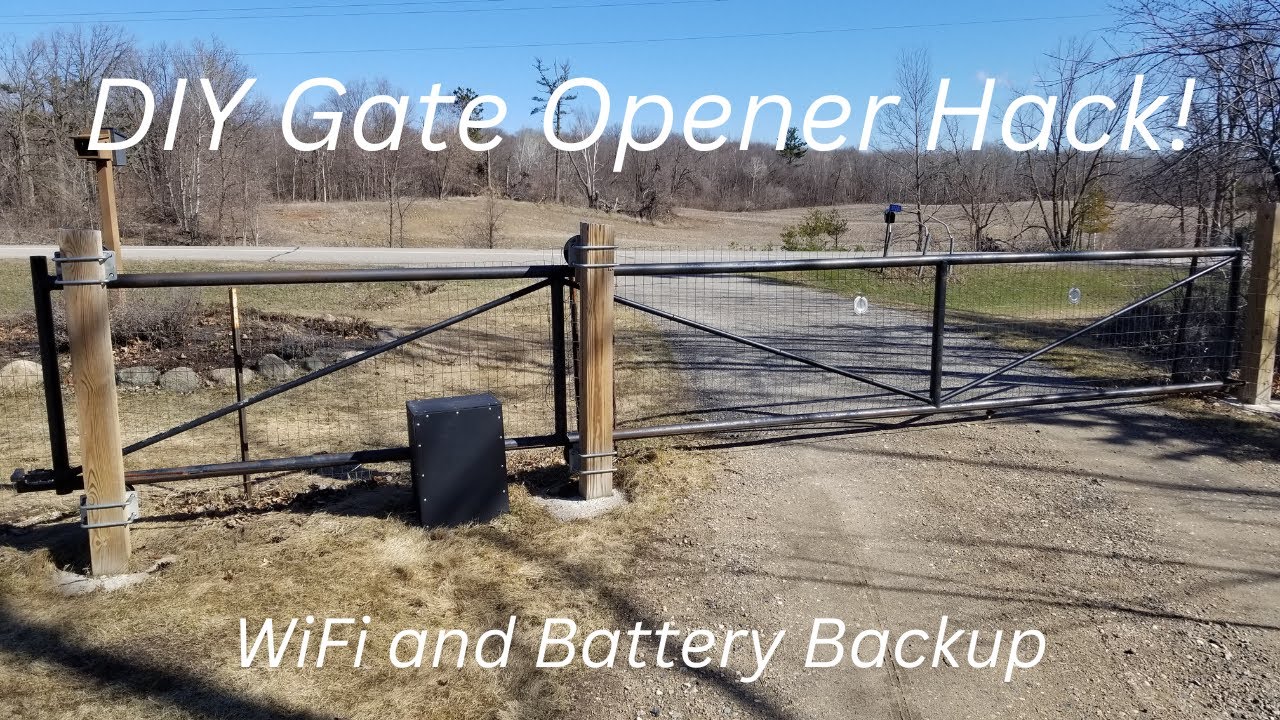 Cantilever Gate Opener Hack! Automatic Gate opener. #drivewaygates #diy #hack