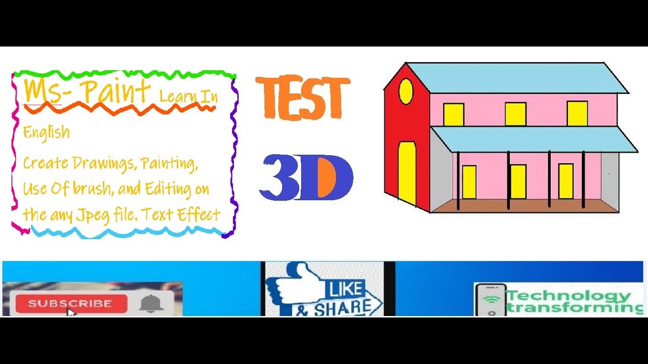 MS Paint Complete tutorial In English. #Paint #technologytransforming #Microsoft  #computer training