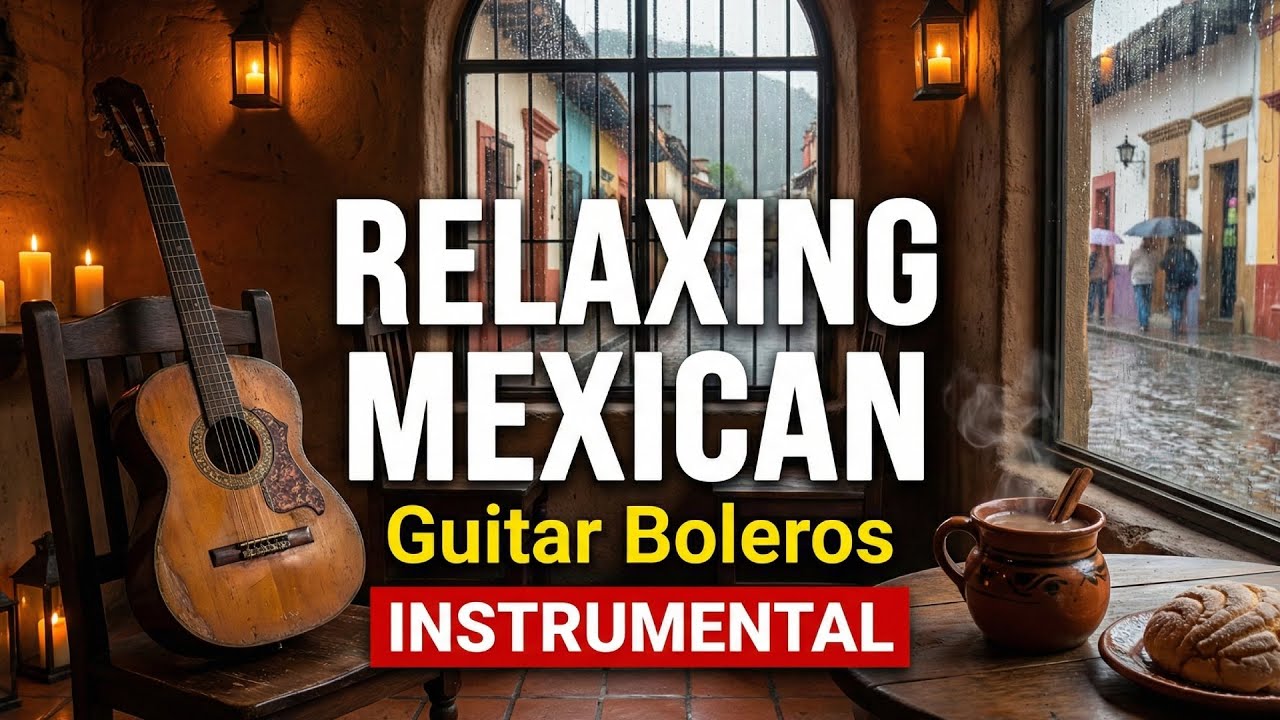 Relaxing Mexican Coffee Shop Songs | 12 Hours Acoustic Guitar Boleros Instrumental Music