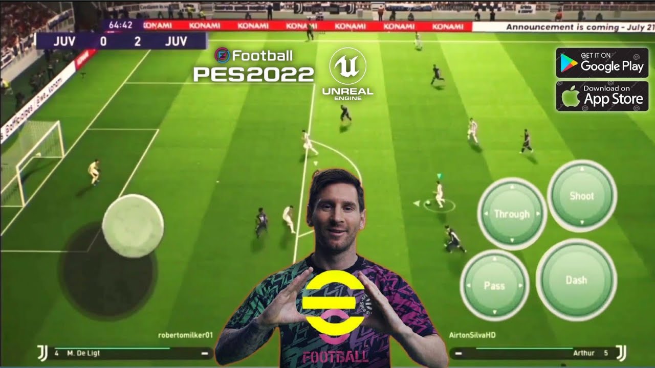 efootball PES 2022 mobile beta gameplay trailer !