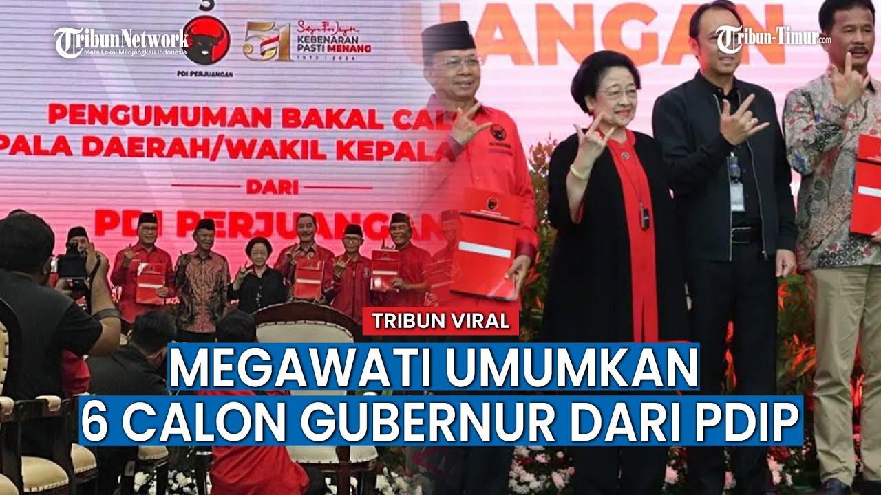 Warga Sibuk Demo Akbar, Megawati Umumkan 6 Calon Gubernur PDIP