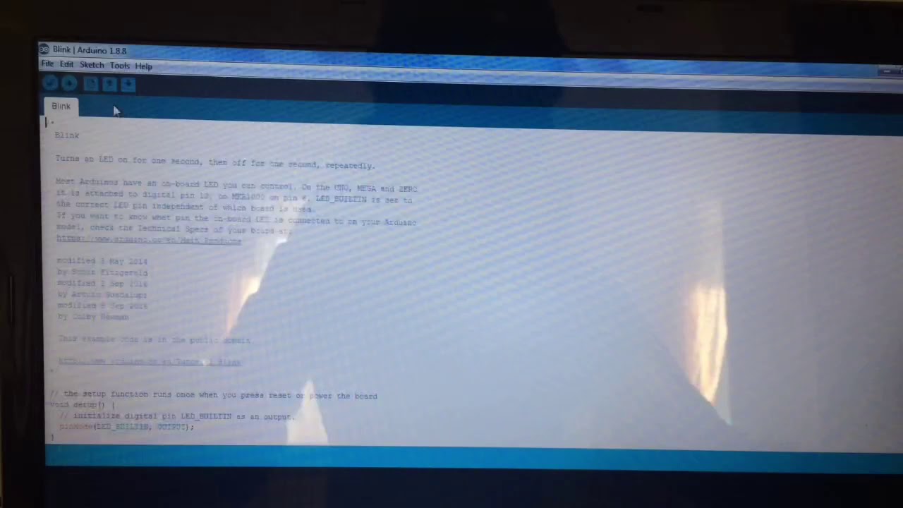 Как загрузить скетч Blink на Arduino
