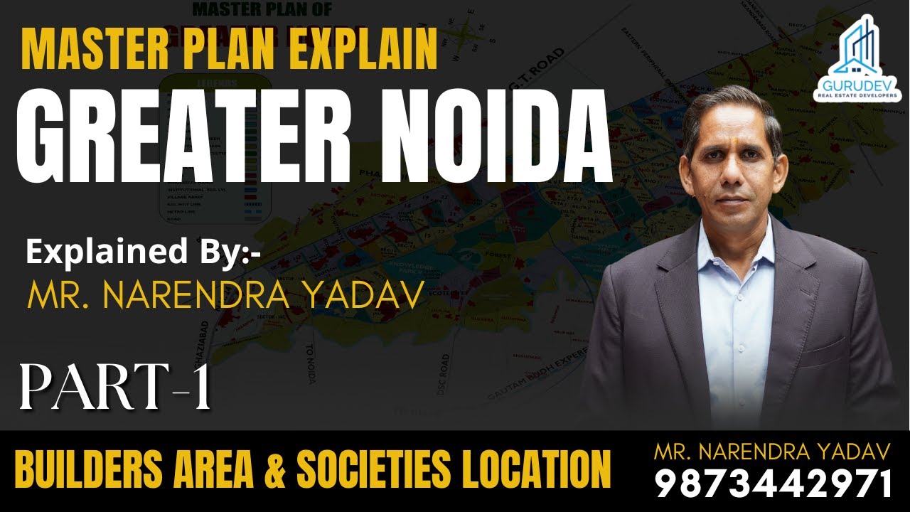Part-1 Greater Noida Master Plan Explained | Societies, Builders Area & Plot Size |