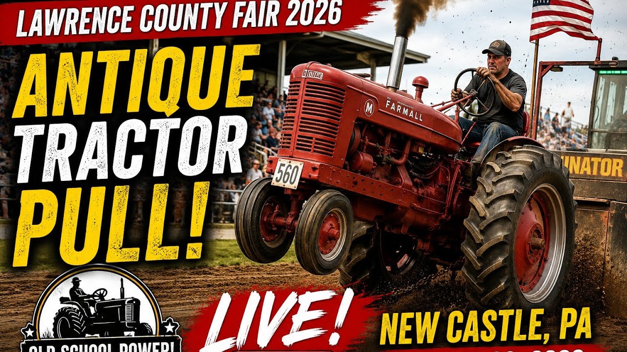 OLD-SCHOOL ANTIQUE TRACTOR PULL 🚜🔥 LAWRENCE COUNTY FAIR 2026 | LIVE FROM THE PITS!