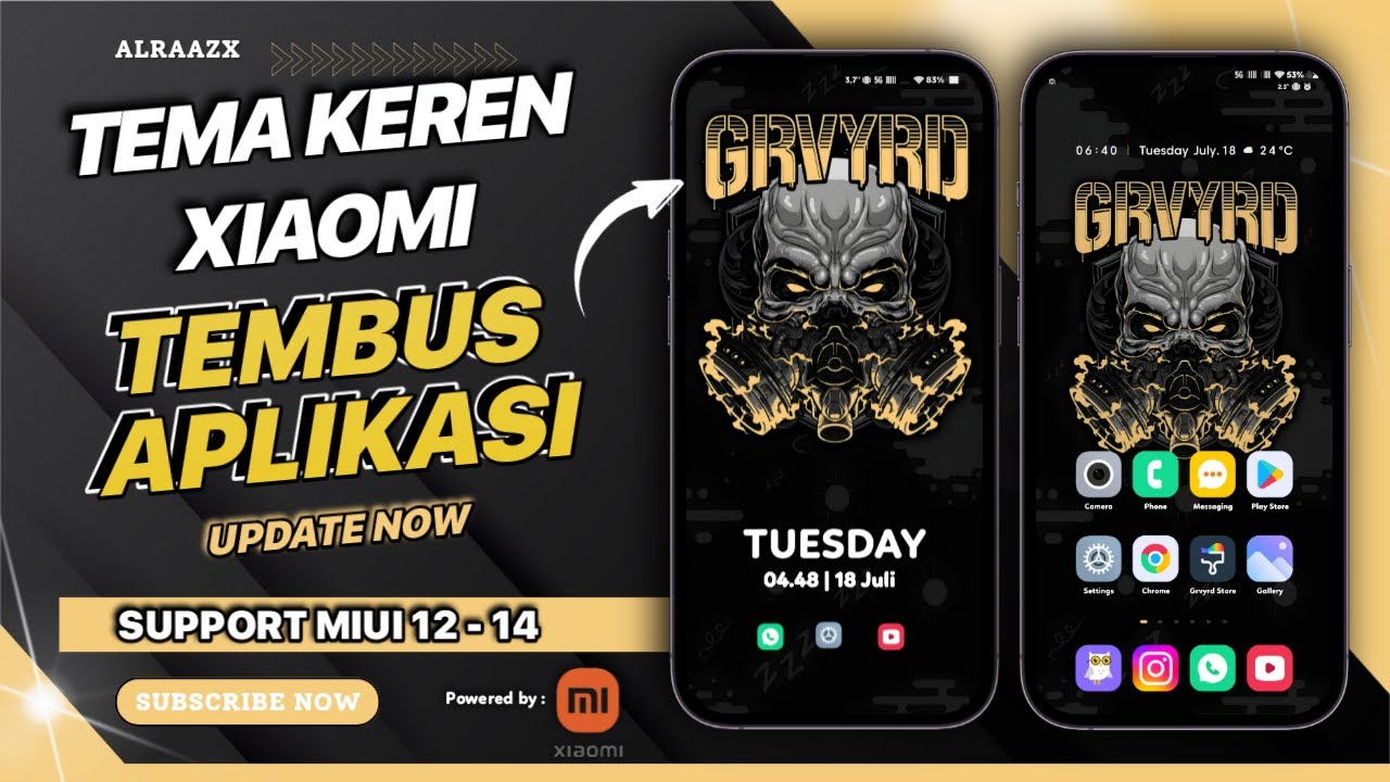 Tema Keren XIAOMI tembus semua aplikasi