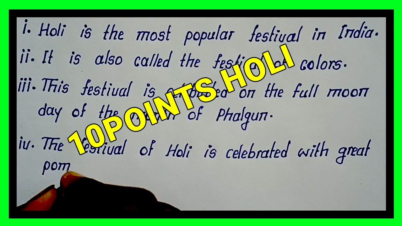 Write 10 Lines Simple English Essay on Holi | How to Write English Essay on Holi in Ten Points