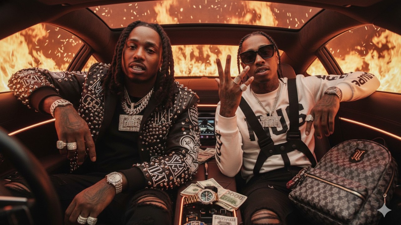 Migos,Tyga - AMBER ARMOR ( ft. KPop, Doja Cat ) Official Lyrics Video
