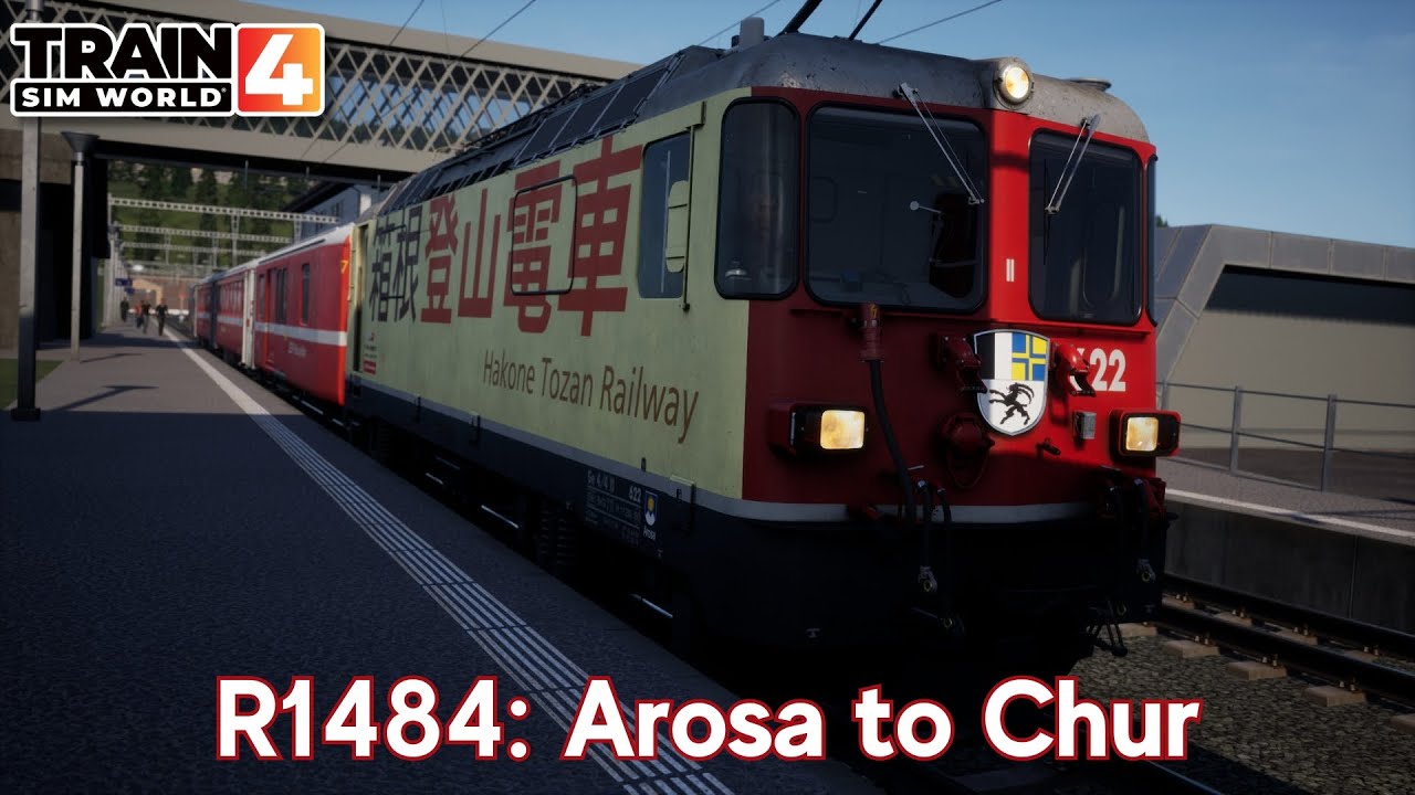 R1484: Arosa to Chur - Arosalinie - Ge 4/4 ii - Train Sim World 4