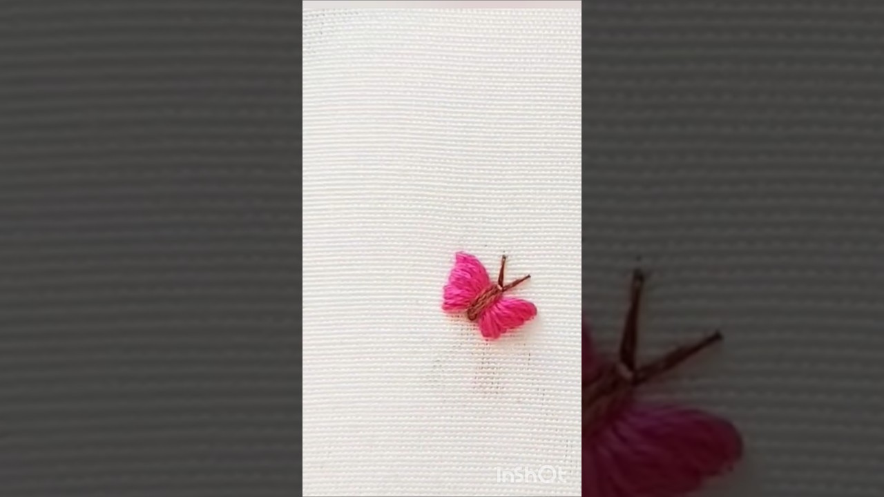 🦋 Mini Butterfly Embroidery | Small & Cute Hoop Design#embroidery #shorts #trending