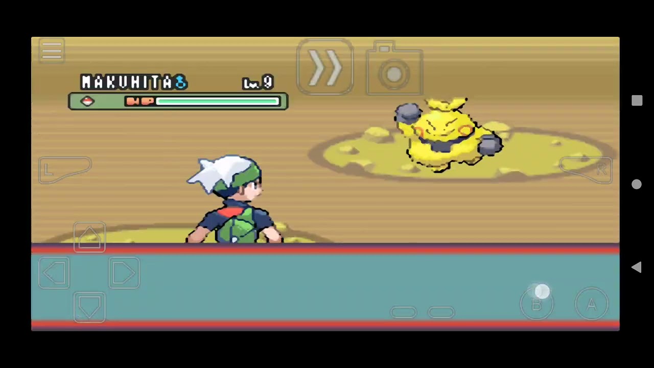 jugando a pokemon recharged emerald 1.6.1