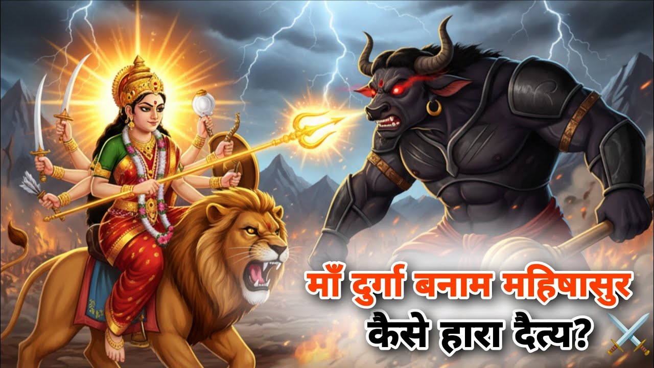 माँ दुर्गा vs महिषासुर | Maa Durga Mahishasur Battle Story | Navratri Special | Uriya Ki Kahaniya