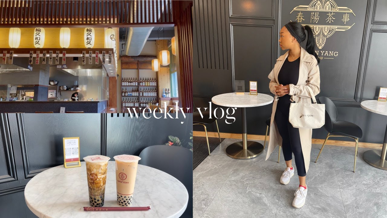 Weekly Vlog | going away party, Japanese market ,custom tote bag 👜 & new boba shop🧋{KOR sub}