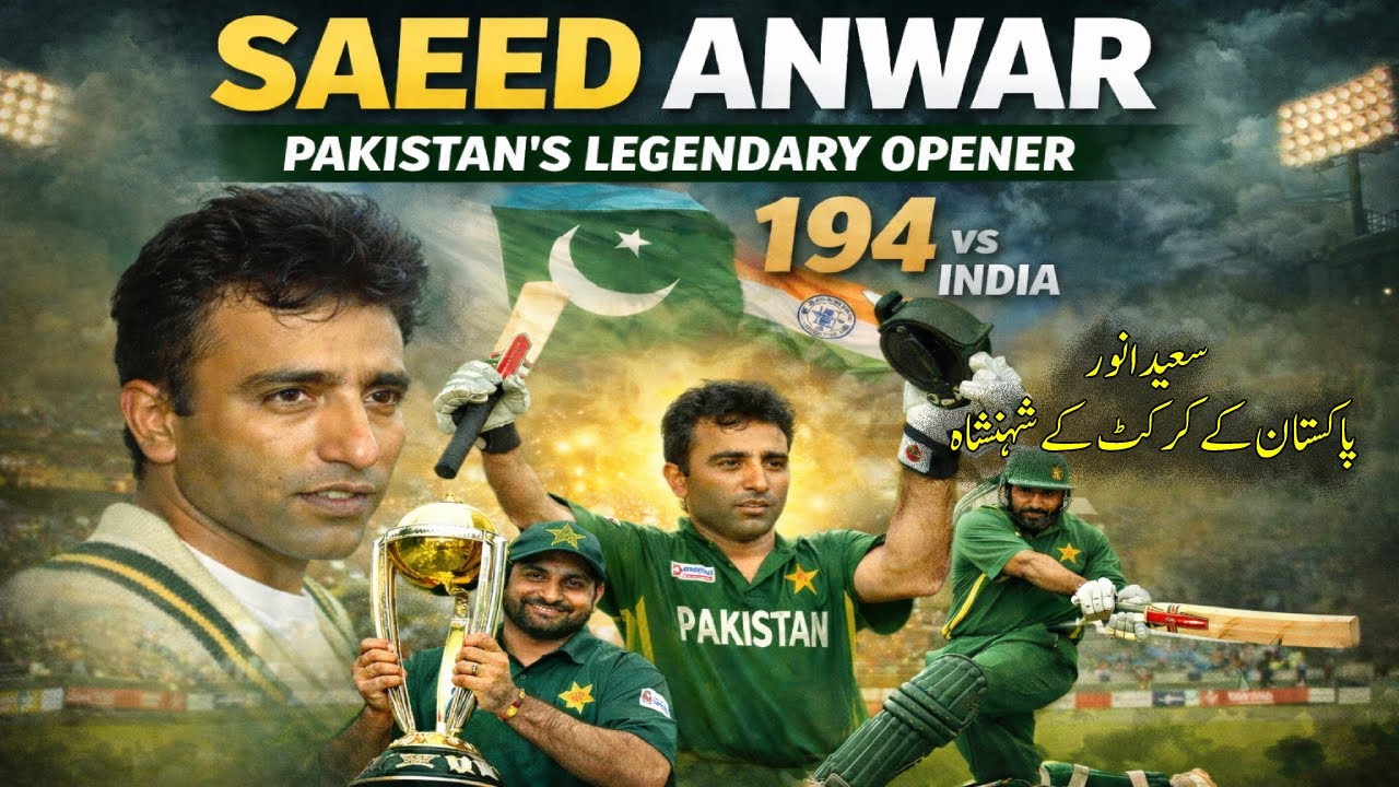 Saeed Anwar Pakistan Cricket Ka Legendary Opener  World Records & Untold Story