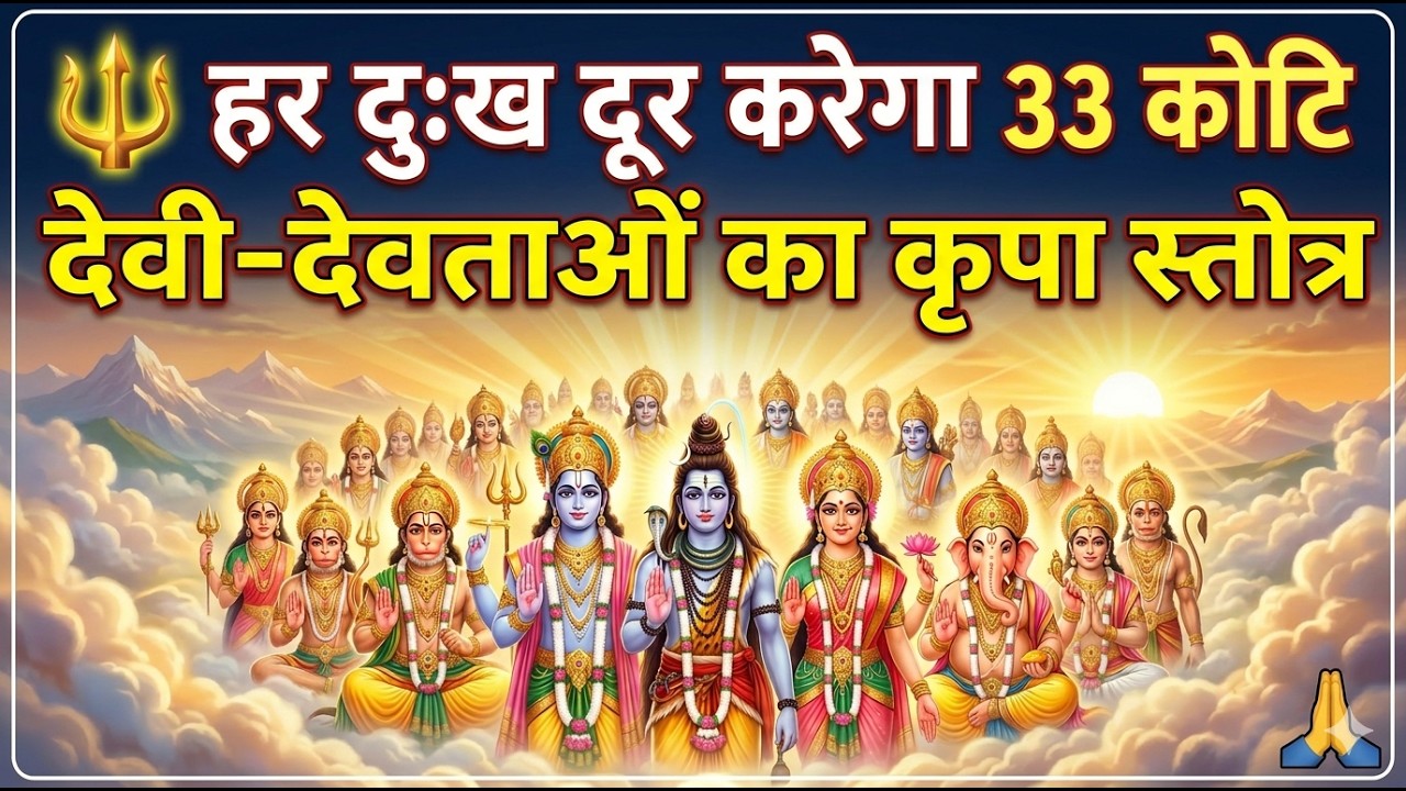 🔱 हर दुःख दूर करेगा | 33 कोटि देवी-देवताओं का कृपा स्तोत्र Powerful All Gods Stotra