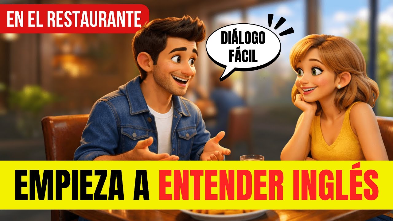 Empieza a ENTENDER Inglés con este DIÁLOGO en un RESTAURANTE 🍔 | Listening Fácil (A2)