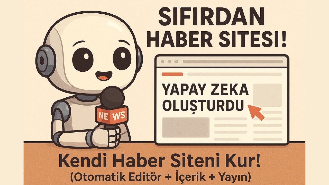 Yapay Zeka ile Kendi Haber Siteni Kur! (Otomatik Editör + İçerik + Yayın)