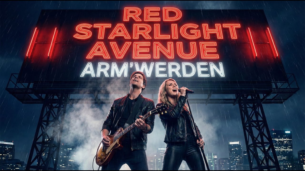 Red Starlight Avenue 🎸 - Official Music Video | Arm'Werden [Power Ballad | 80s Rock Vibes]