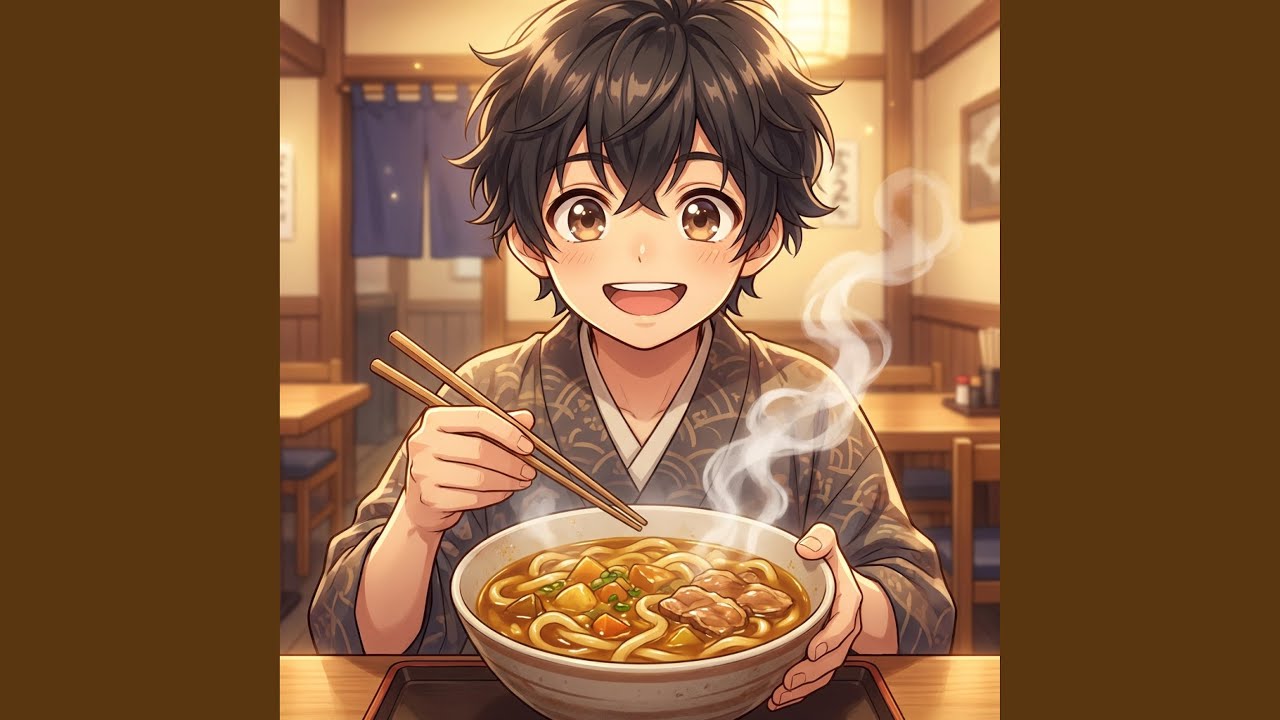 外で食べるカレーうどん