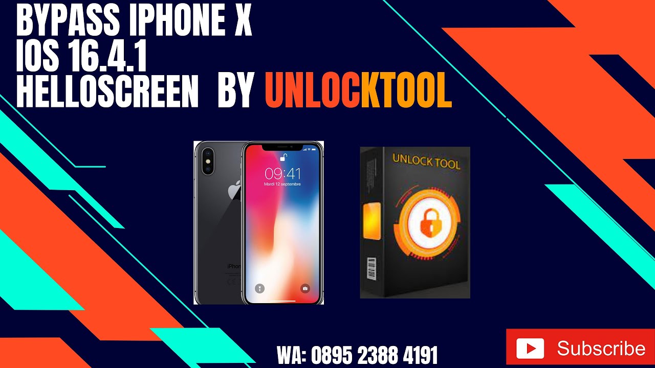 BYPASS IPHONE X HELLOSCREEN IOS 16.4.1 WITH UNLOCKTOOL