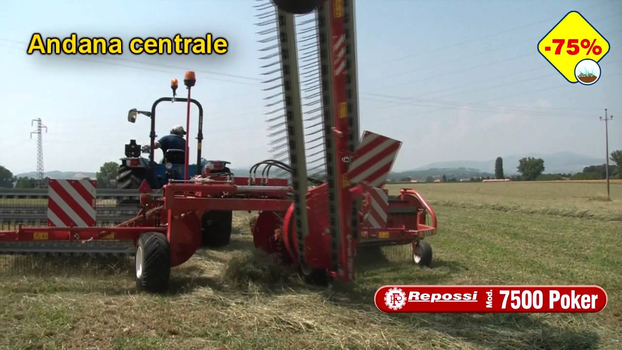 Ranghinatore a pettine “FORTUNA” Mod. 7500Poker – Repossi Macchine Agricole