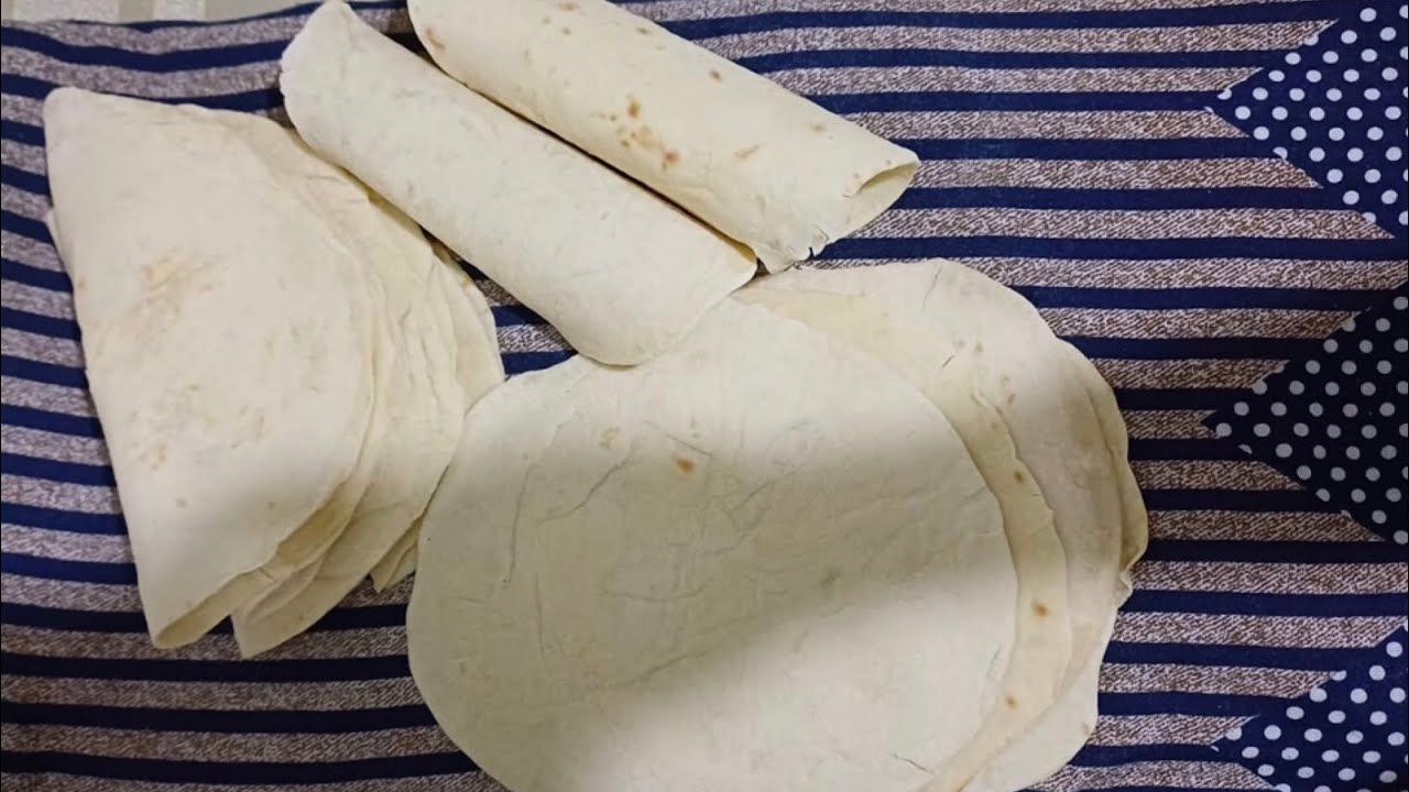 خبز تورتيلا الشاورما بدون خميرة | أنجح وأسهل طريقة في البيت 🌯 Shawarma Tortilla Bread No Yeast