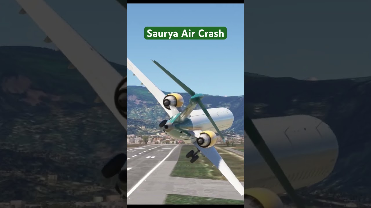 How did Saurya Air plane crashed seconds after takeoff. #sauryaairlines #nepalcrash #airport