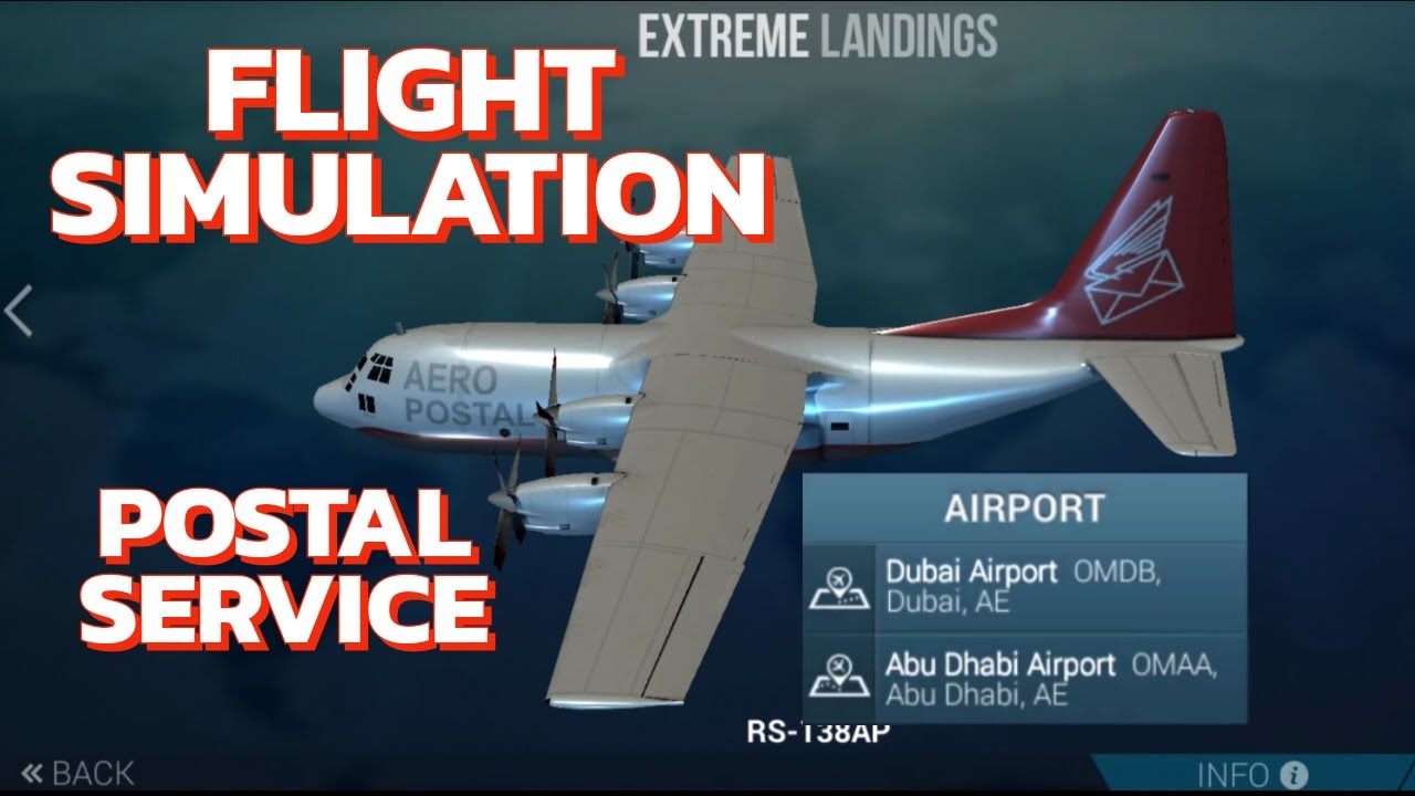 Extreme Landings Pro ||Aero Postal RS-138AP || Flight Simulation Dubai to Abu Dhabi