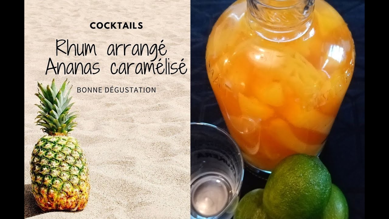 Rhum arrangé ananas flambé 🍍🍹/ Punch / Rum cocktails