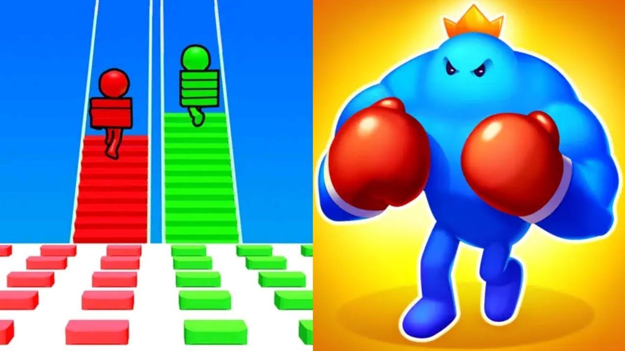 Bridge Race VS Punchy Race Max All Levels Gameplay Android,iOS NEW UPDATE