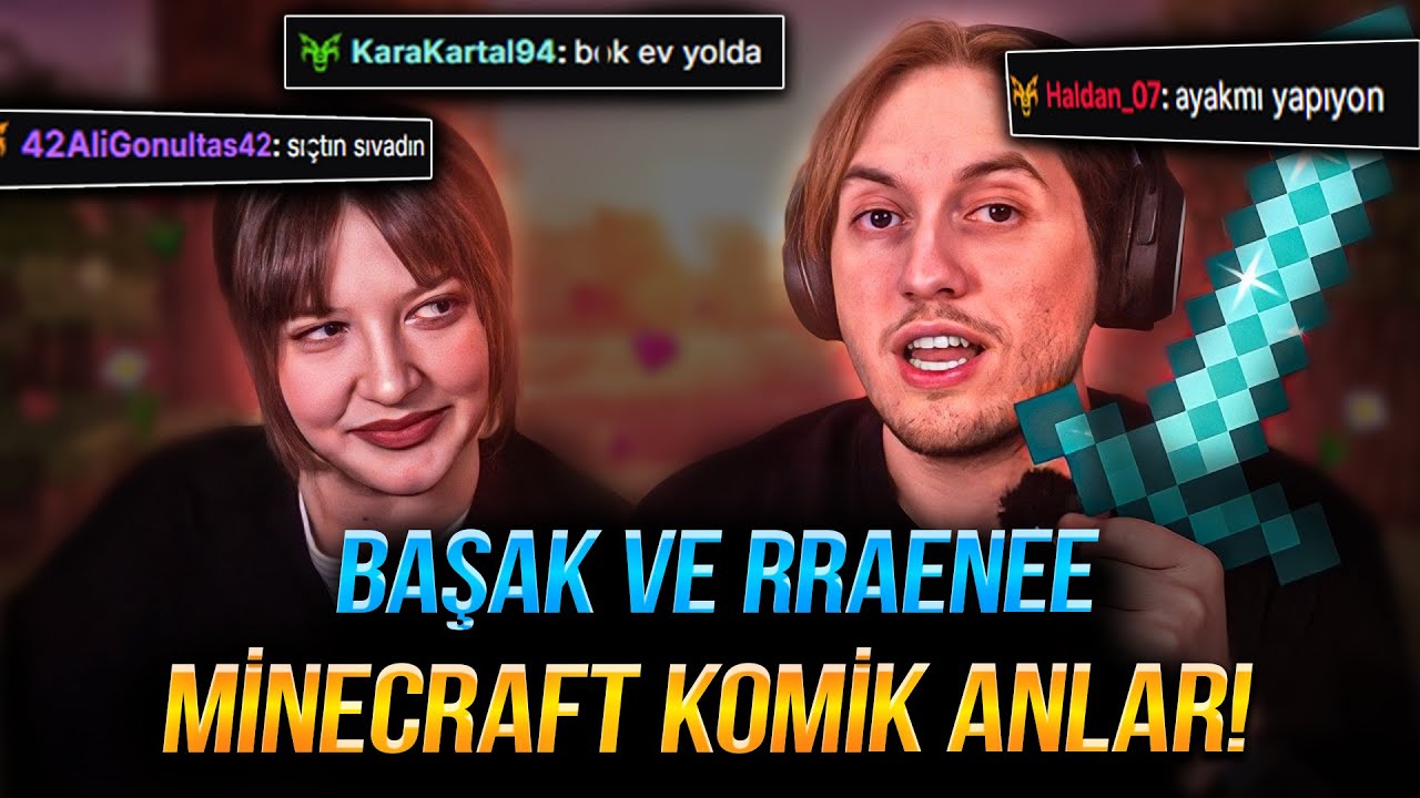 RRAENEE VE BAŞAK İLE MİNECRAFT! (KICK CHAT DAHİL 🤬)