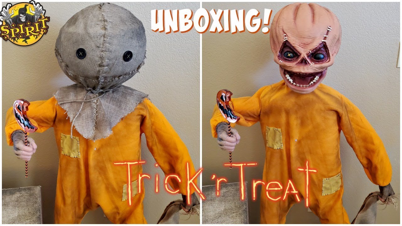 4.3 SAM ANIMATRONIC TRICK 'r TREAT SPIRIT HALLOWEEN UNBOXING 2019