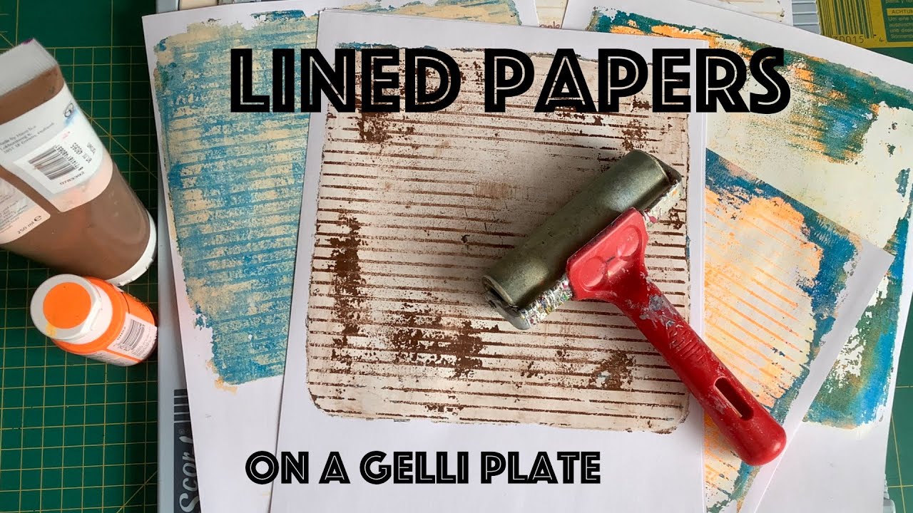 📐 How to make lined paper on a gelli plate - Thanks Therese Aragona! ❤️