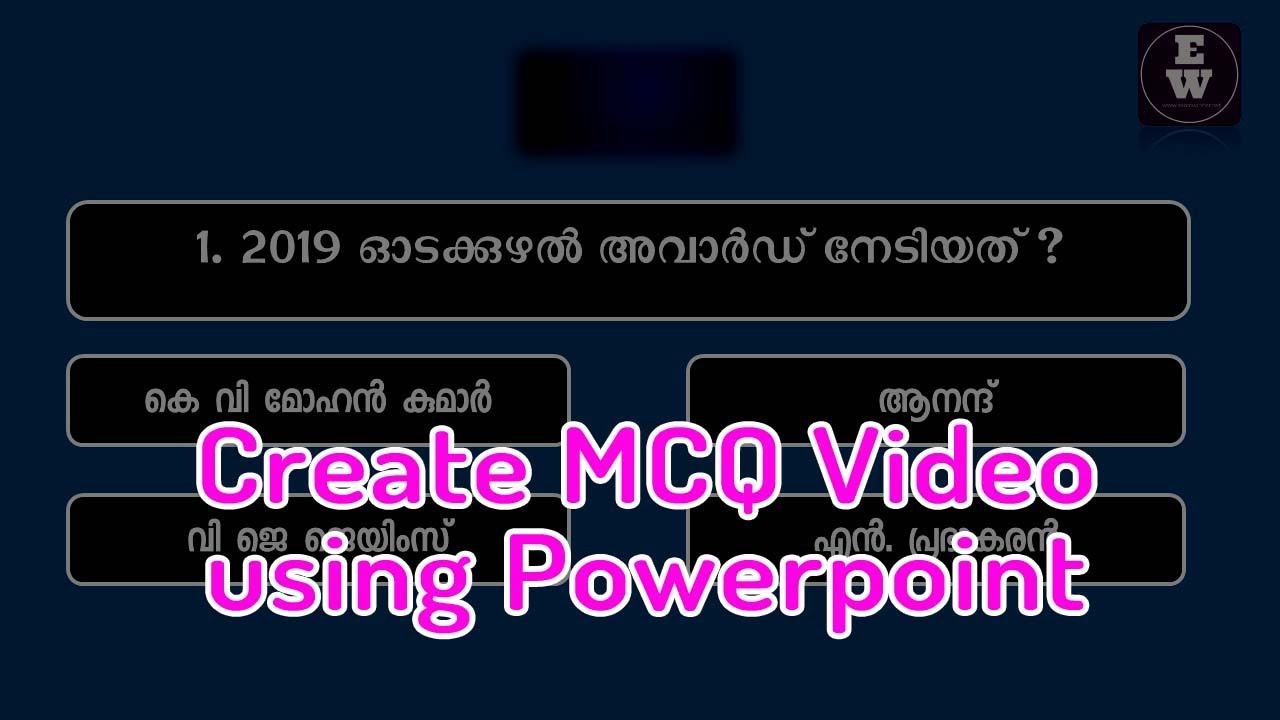 How to create MCQ Video using PowerPoint